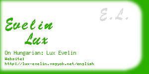 evelin lux business card
